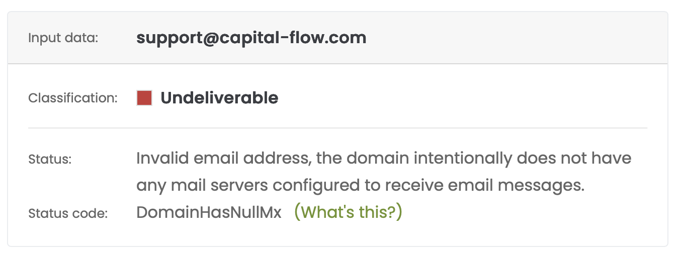 Using email as a means of contacting customer support is not possible.