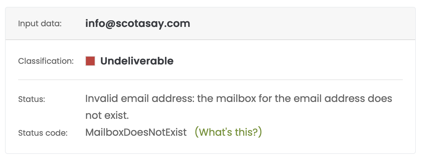 The published email address cannot be used to contact customer support.