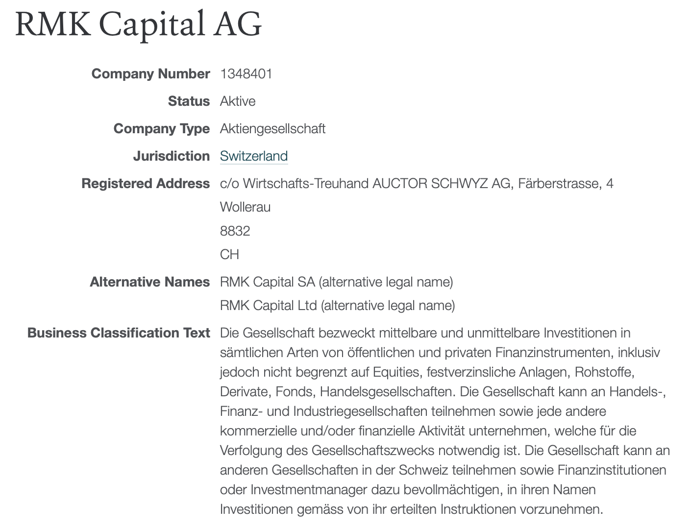 The broker operates entirely without a valid legal registration.