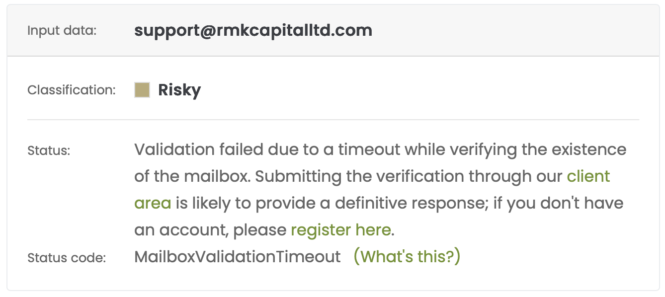 Email verification indicates that contacting customer support carries significant data risks.
